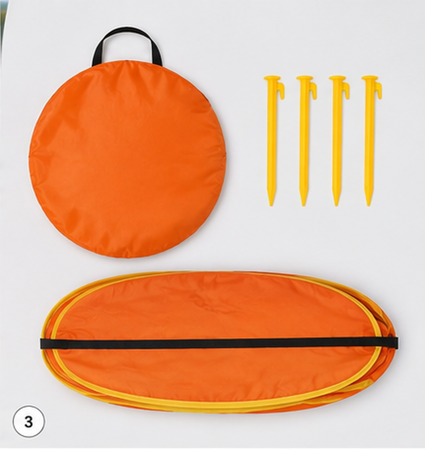 UV Protected Pop-Up Pet Shelter — Orange
