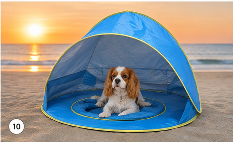 UV Protected Pop-Up Pet Shelter — Blue