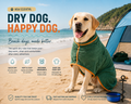 Super Absorbent Dog Bathrobe — Green